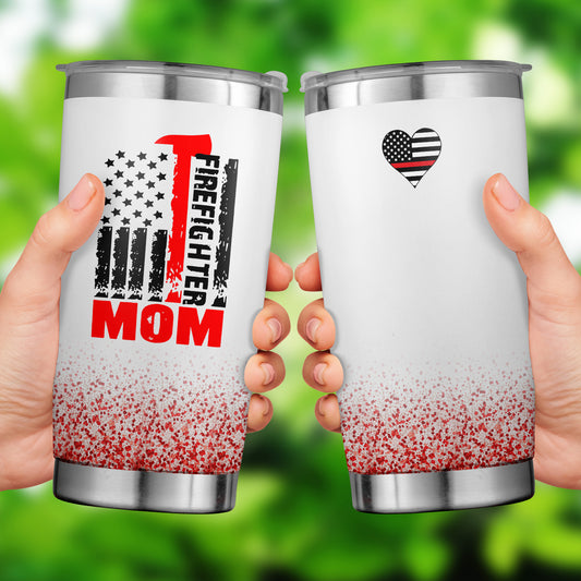 Custom Name Firefighter Mom Tumbler 20oz