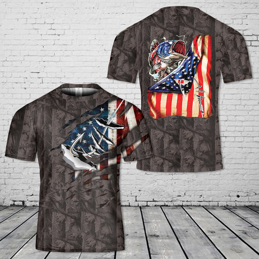 Fishing Flag 3D T-Shirt