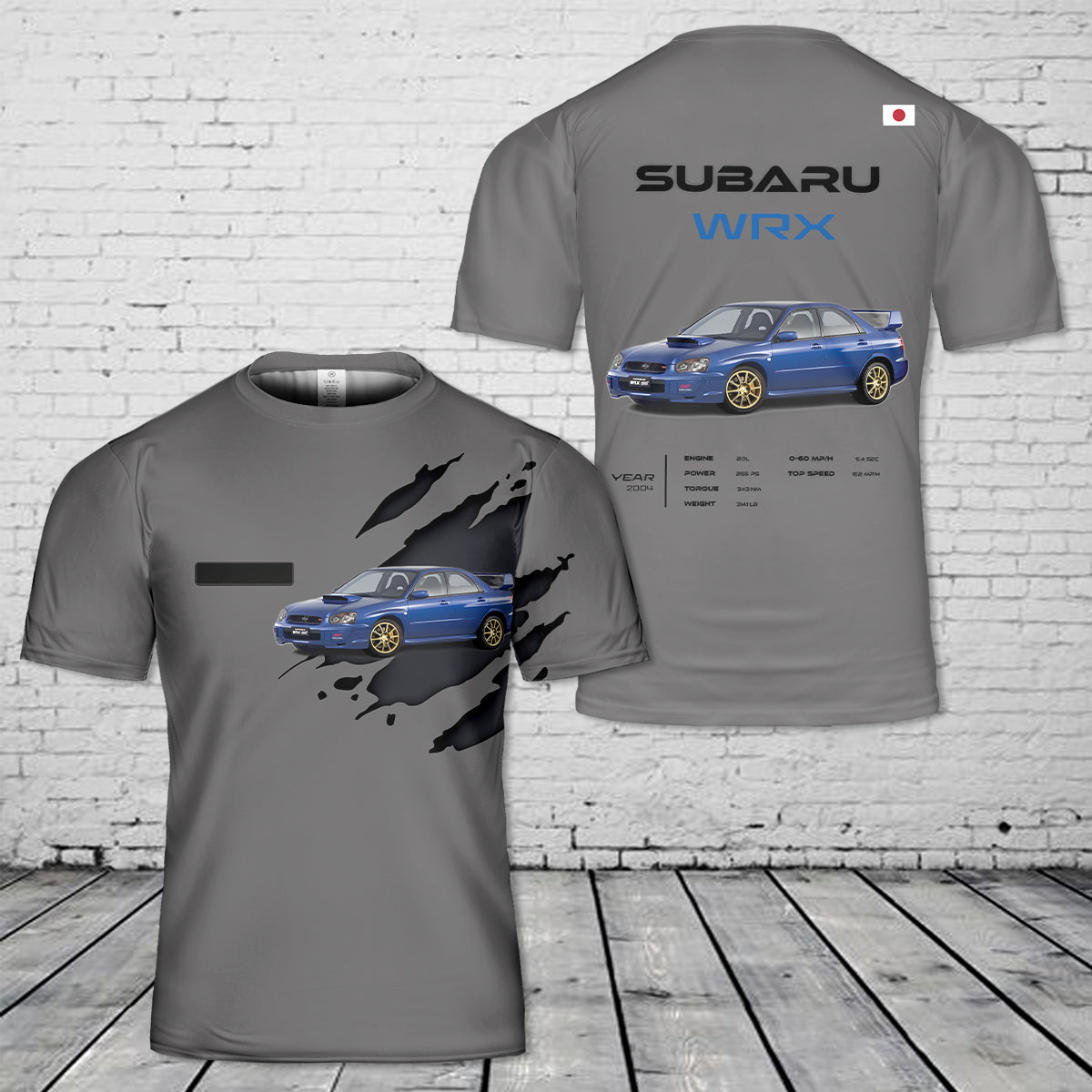Custom Name Subaru WRX T-Shirt 3D