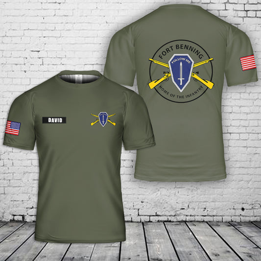 Custom Name Fort Moore 3D T-Shirt