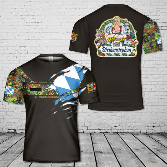 Custom Name Germany Bavaria, Weihenstephan Brewery T-Shirt 3D