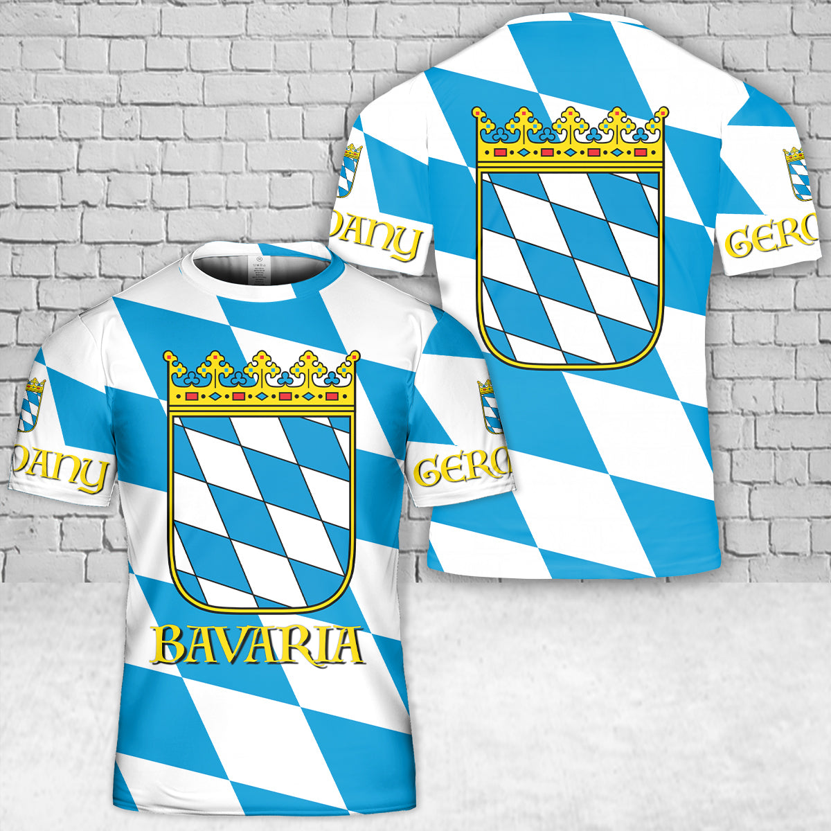 Custom Name Germany Bavaria T-Shirt 3D