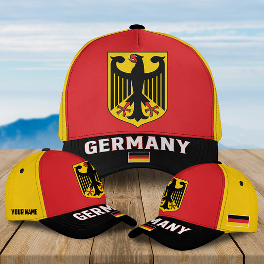 Custom Name Germany Flag Baseball Cap