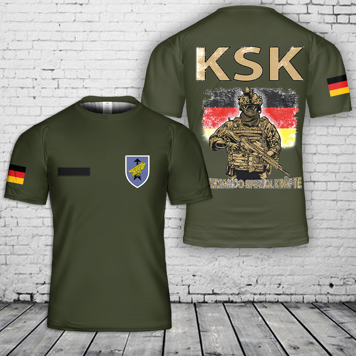 Custom Name Germany Special Forces Kommando Spezialkräfte KSK T-Shirt 3D