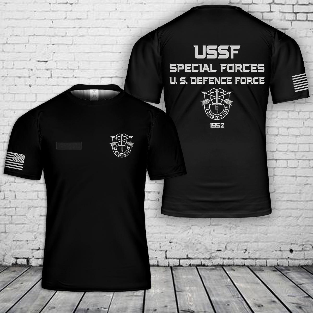 Custom Name Green Berets US Army Special Force Veteran T-Shirt 3D