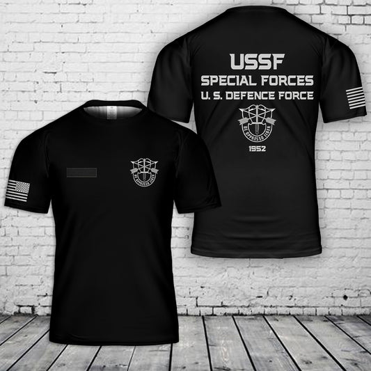Custom Name Green Berets US Army Special Force Veteran T-Shirt 3D