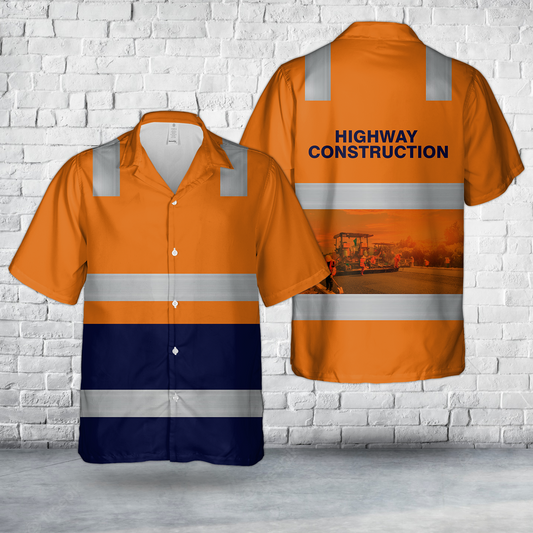 Custom Name Highway Construction Hawaiian Shirt