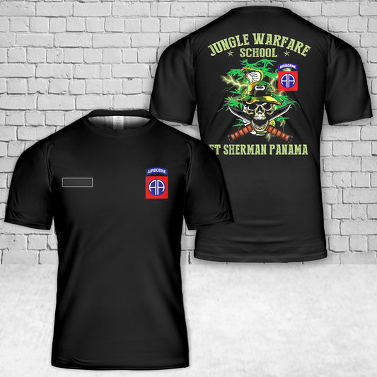 Custom Name Jungle Warfare Sherman With 82nd Airborne and Jungle Expert Patch T-Shirt 3D