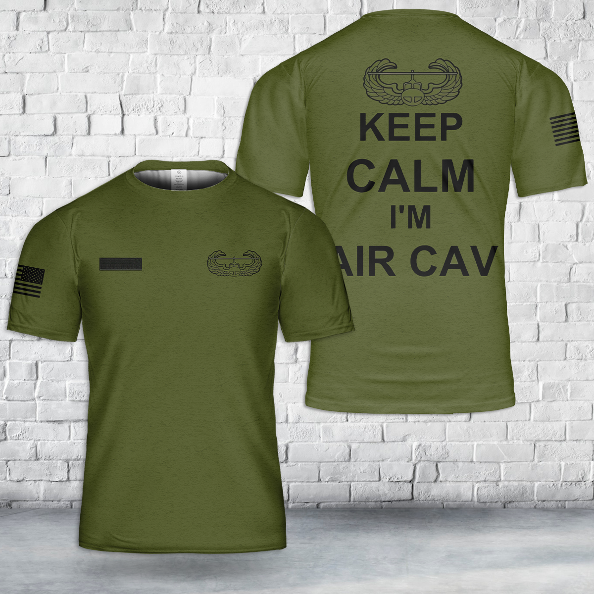 Custom Name Keep Calm I'm Air Cav - Air Assault T-Shirt 3D