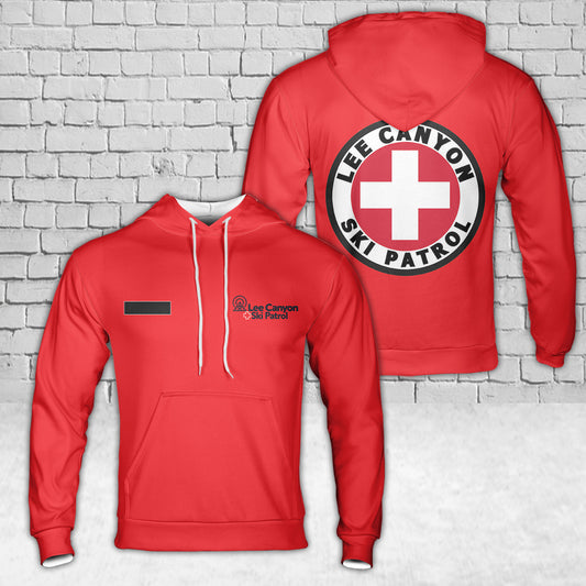 Custom Name Las Vegas, NV, Lee Canyon Ski Patrol (LCSP) Hoodie 3D