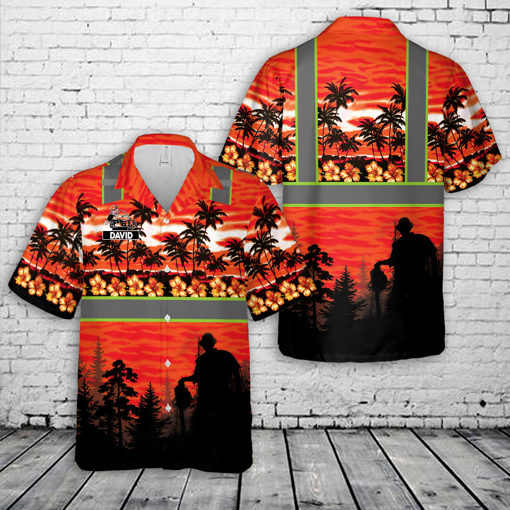 Custom Name Logger Hawaiian Shirt
