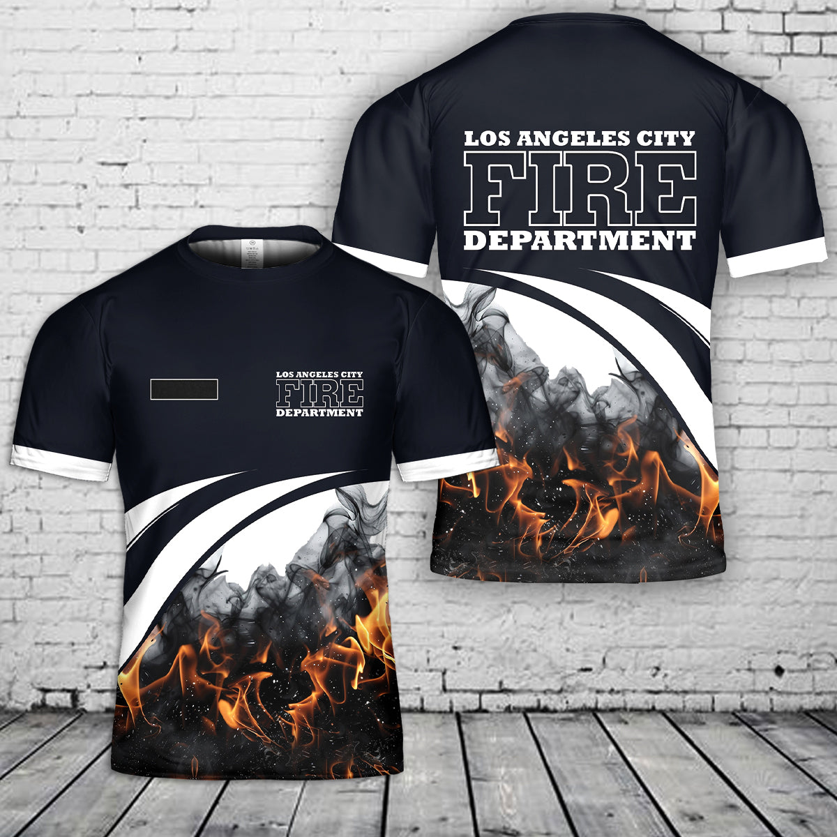 Custom Name Los Angeles City Fire Department T-Shirt 3D
