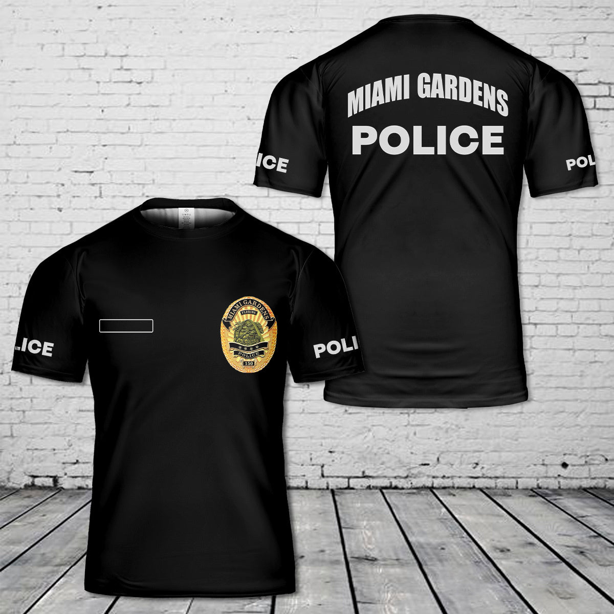 Custom Name Miami Gardens, Florida, Miami Gardens Police Department T-Shirt 3D
