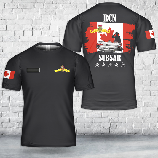 Custom Name NATO Submarine Rescue T-Shirt 3D