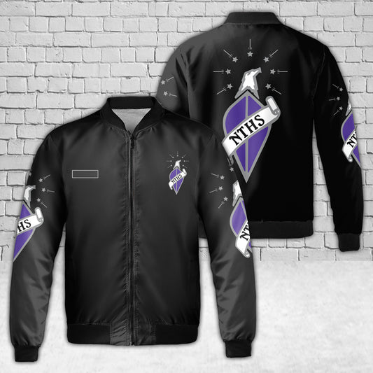 Custom Name National Technical Honor Society (NTHS) AOP Fleece Bomber Jacket