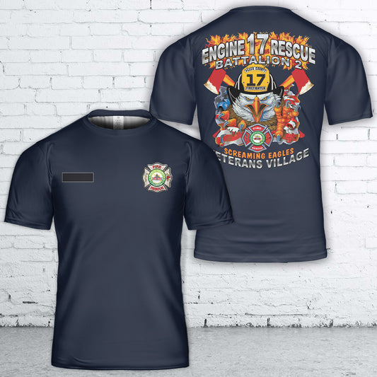 Custom Name New Port Richey, Florida, Pasco County Fire - Station 17 T-Shirt 3D