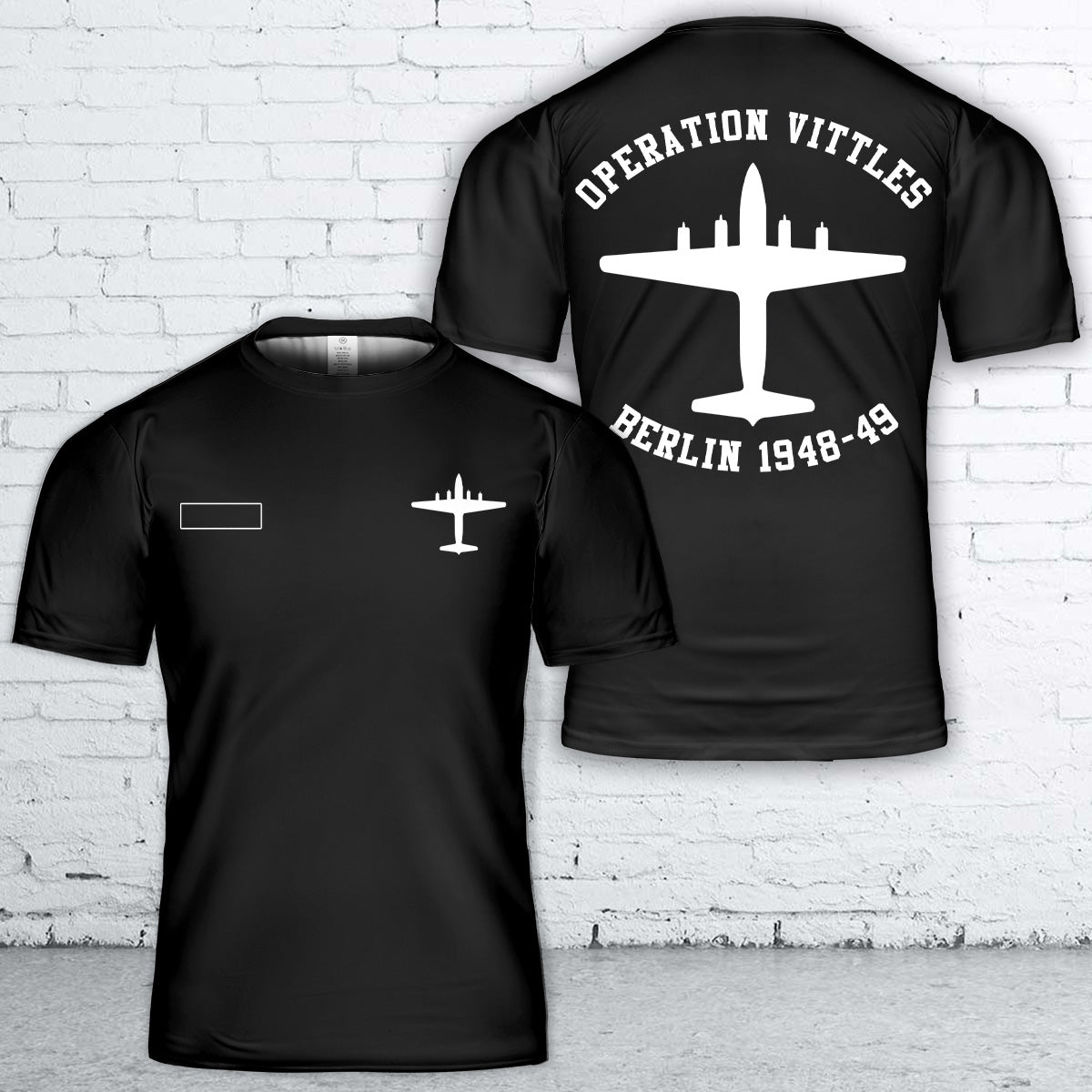 Custom Name "Operation Vittles" C-54 Skymaster T-Shirt 3D