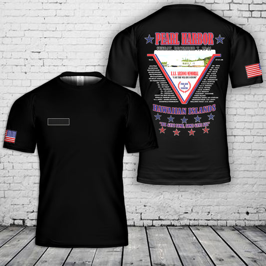 Custom Name Pearl Harbor Hawaii-Hawaiian Island-All Gave Some, Some Gave All T-Shirt 3D
