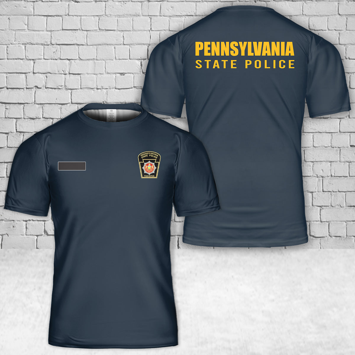 Custom Name Pennsylvania State Police T-Shirt 3D