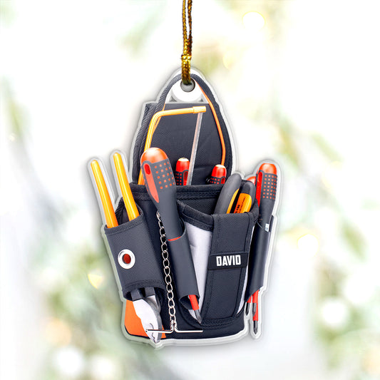 Custom Name Piece Electricians Tool Kit Ornament