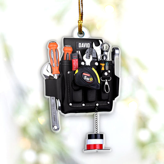 Custom Name Piece Electricians Tool Kit Ornament