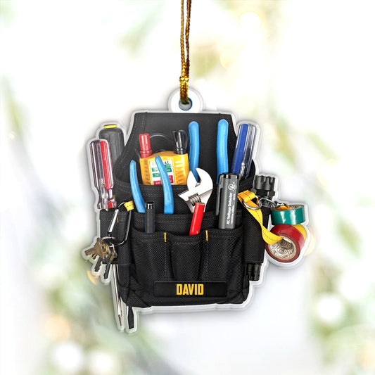 Custom Name Piece Electricians Tool Kit Ornament
