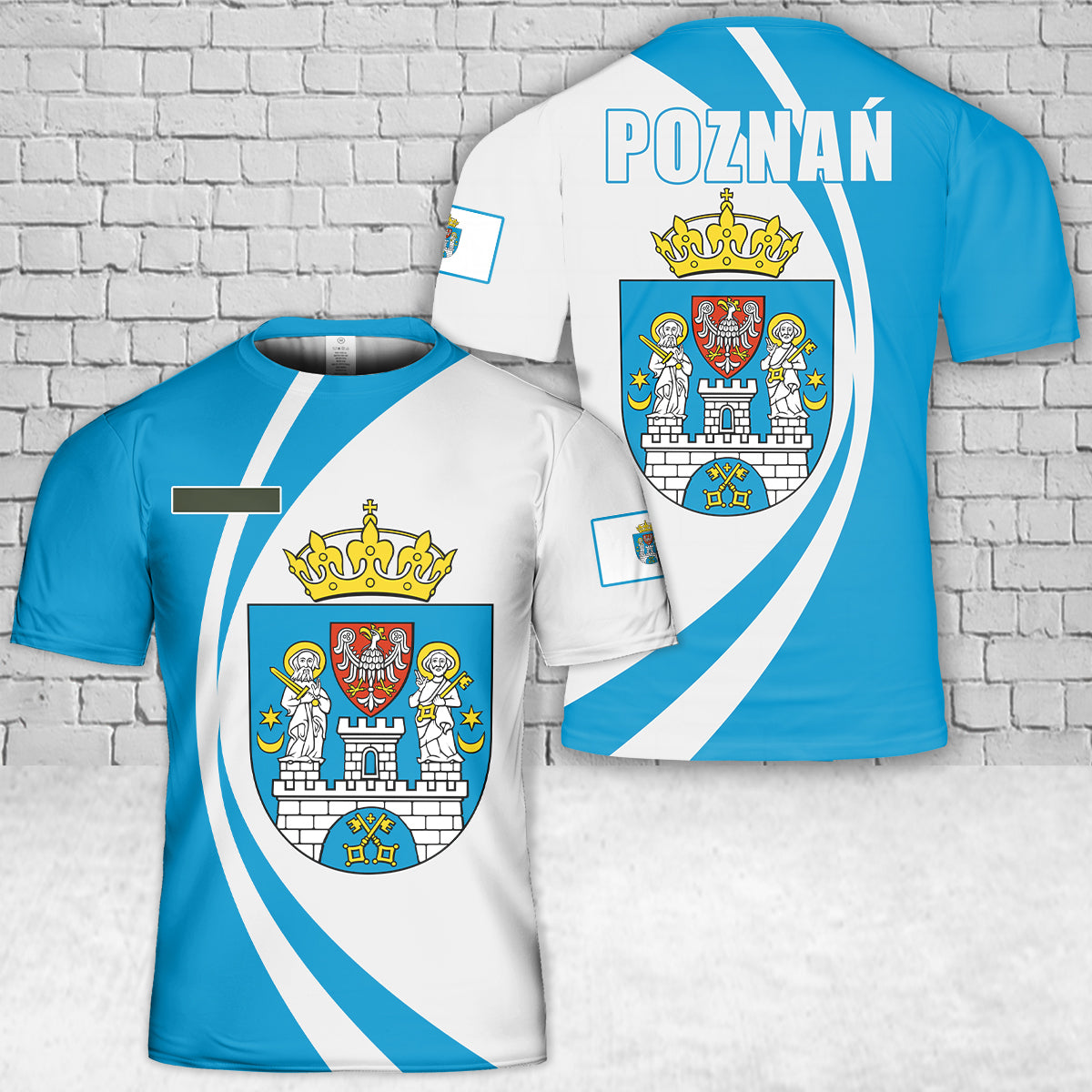 Custom Name Poland Poznań T-Shirt 3D