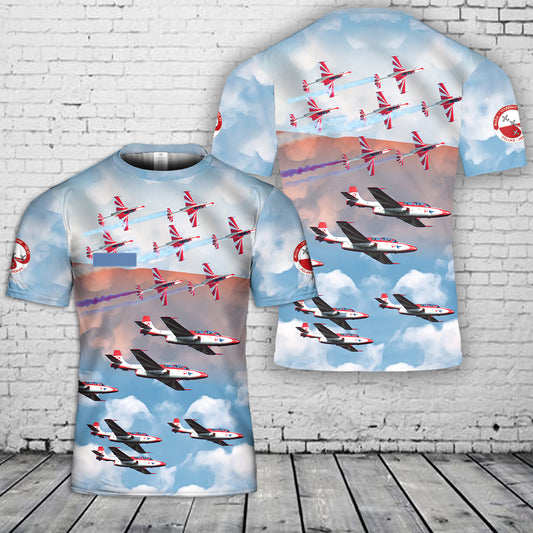 Custom Name Polish Air Forces Team Iskry Bialo-Czerwone Iskry ("White-and-Red Sparks") Aerobatic flight demonstration team T-Shirt 3D