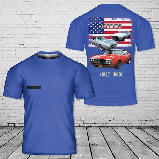 Custom Name Pontiac Firebird First generation (1967-1969) T-Shirt 3D