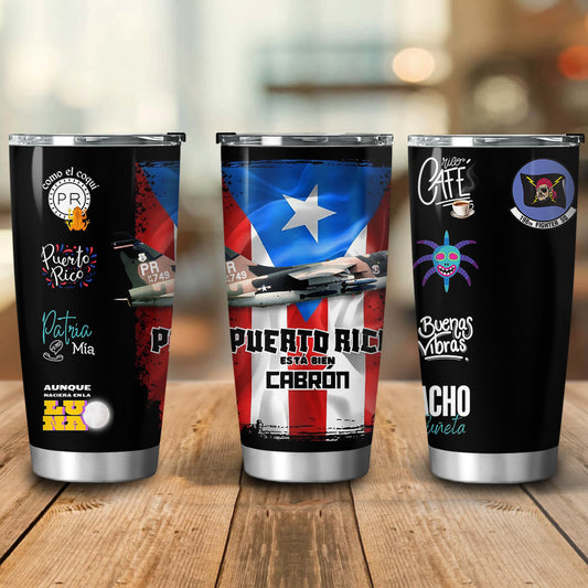 Custom Name Puerto Rico Air National Guard A-7D Corsair II 198th Airlift Squadron Tumbler 20oz