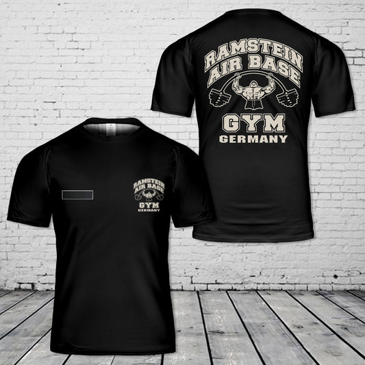 Custom Name Ramstein Air Base Germany Gym T-Shirt 3D