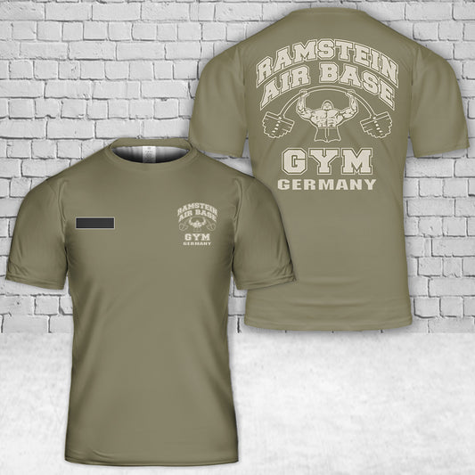 Custom Name Ramstein Air Base Gym Germany T-Shirt 3D