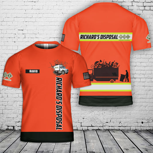 Custom Name Richard's Disposal 3D T-Shirt