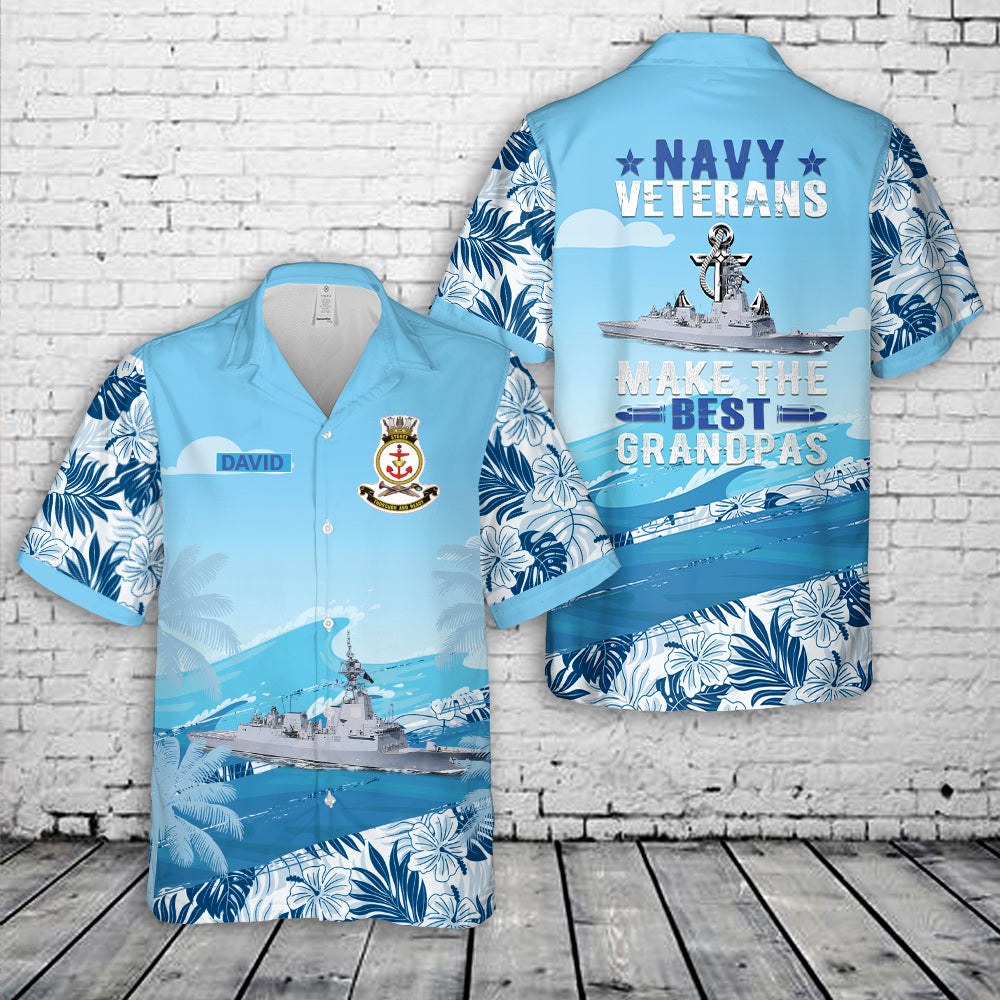 Custom Name Royal Australian Navy HMAS Sydney (DDG 42), Father's Day Hawaiian Shirt