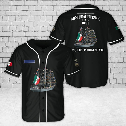 Custom Name Mexican Navy ARM Cuauhtémoc (BE01) Baseball Jersey