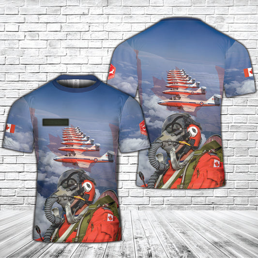 Custom Name Royal Canadian Air Force Snowbirds Aerobatic flight demonstration team T-Shirt