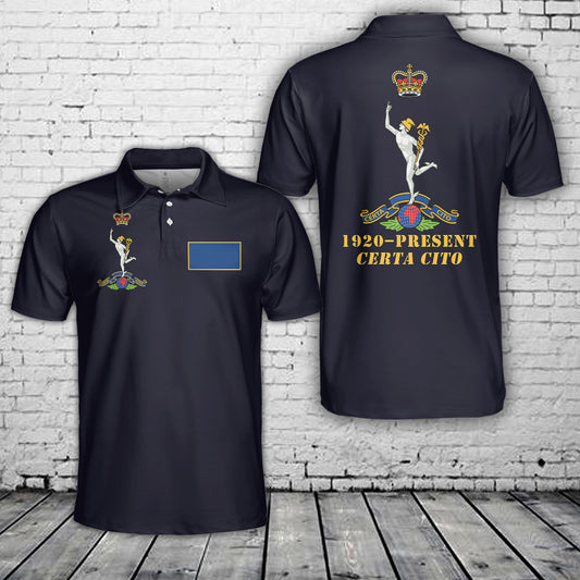 Custom Name Royal Corps of Signals Polo Shirt
