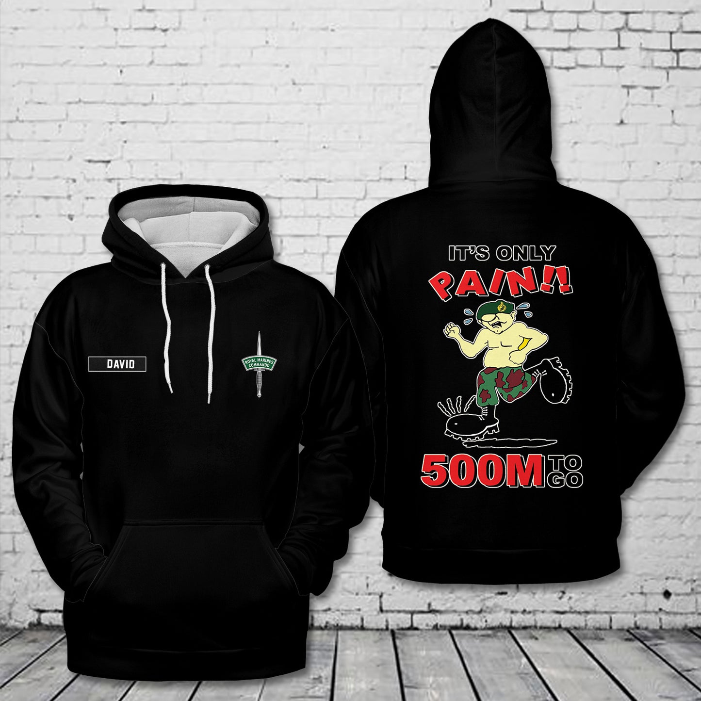 Custom Name Royal Marines Commando UK 3D Hoodie