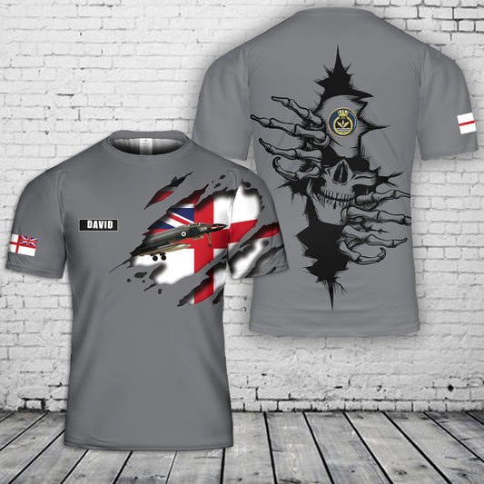 Custom Name Royal Navy 892 Naval Air Squadron McDonnell Douglas F-4K F.G Mk 3D T-Shirt