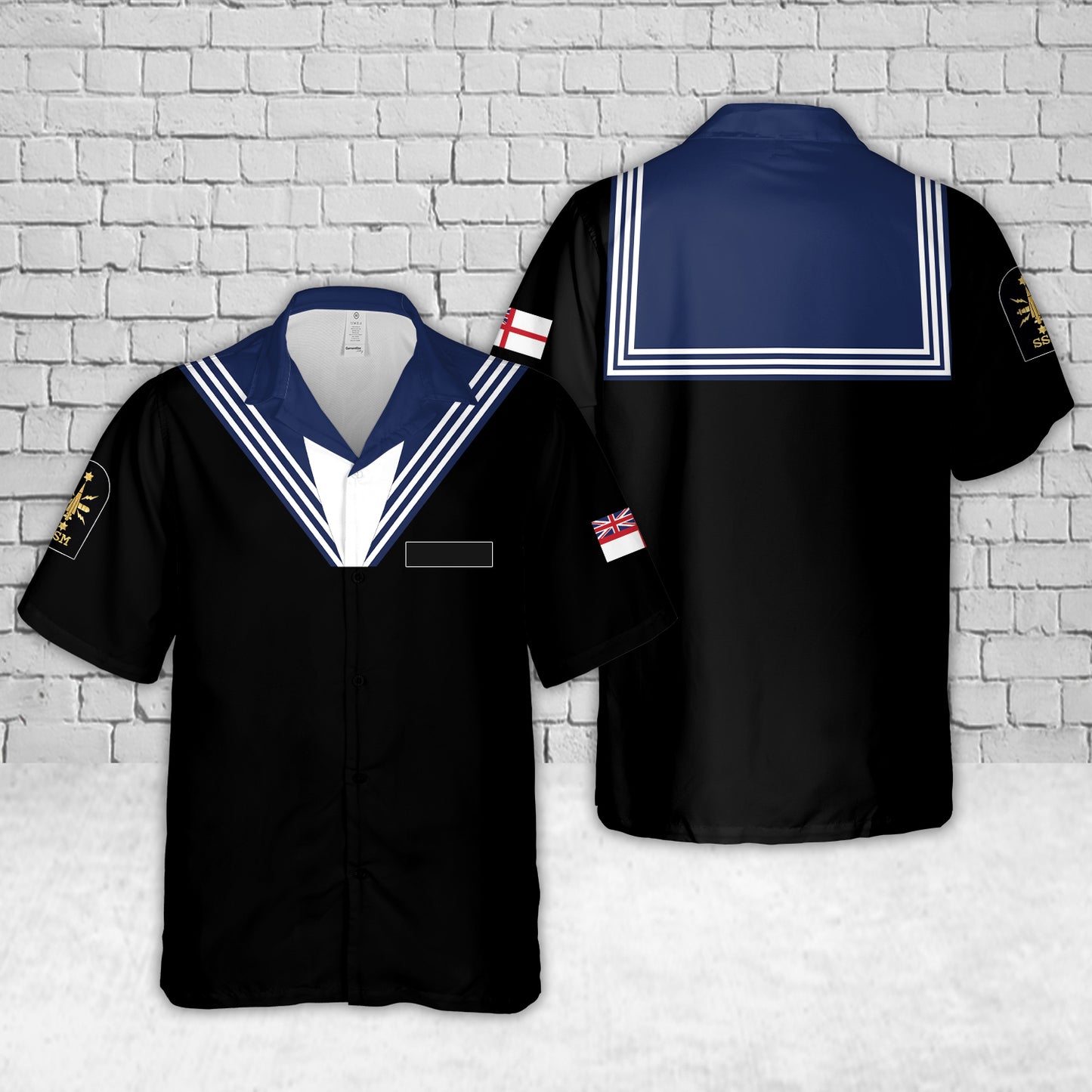 Custom Name Royal Navy Submarine Sensors (SSM) Leading Rate Uniform Hawaiian Shirt
