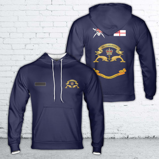 Custom Name Royal Navy Submarine Service Veteran Hoodie 3D