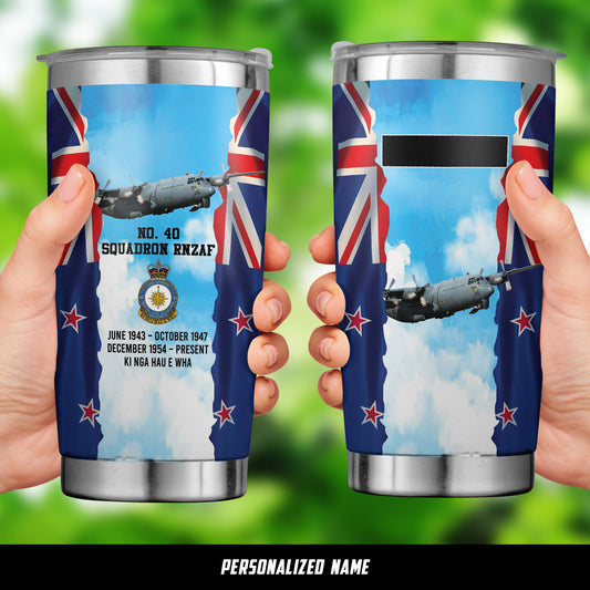 Custom Name Royal New Zealand Air Force RNZAF No. 40 Squadron Lockheed C-130H(NZ) Hercules Tumbler 20oz