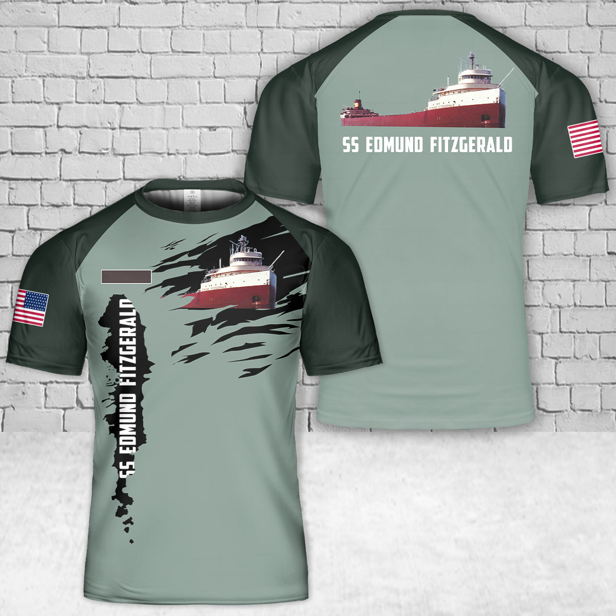 Custom Name SS Edmund Fitzgerald T-Shirt 3D