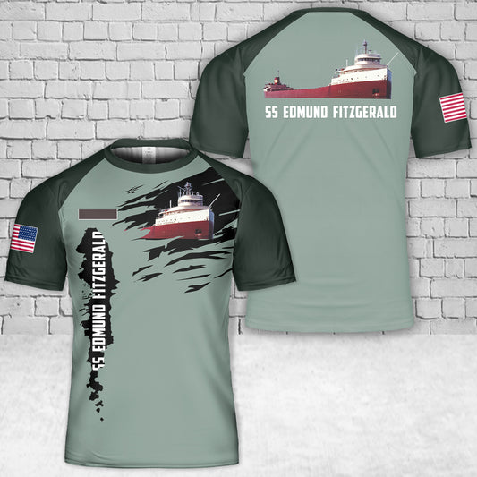 Custom Name SS Edmund Fitzgerald T-Shirt 3D