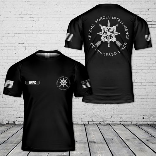 Custom Name Special Forces Intelligence 3D T-Shirt