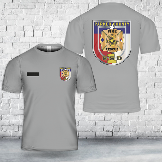 Custom Name Springtown, Texas, Parker County Emergency Services District 1 T-Shirt 3D