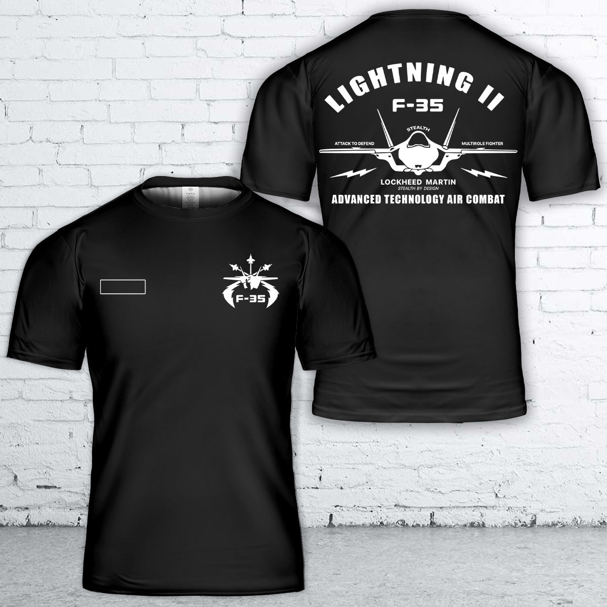 Custom Name Stealth Fighter F-35 Lightning II T-Shirt 3D