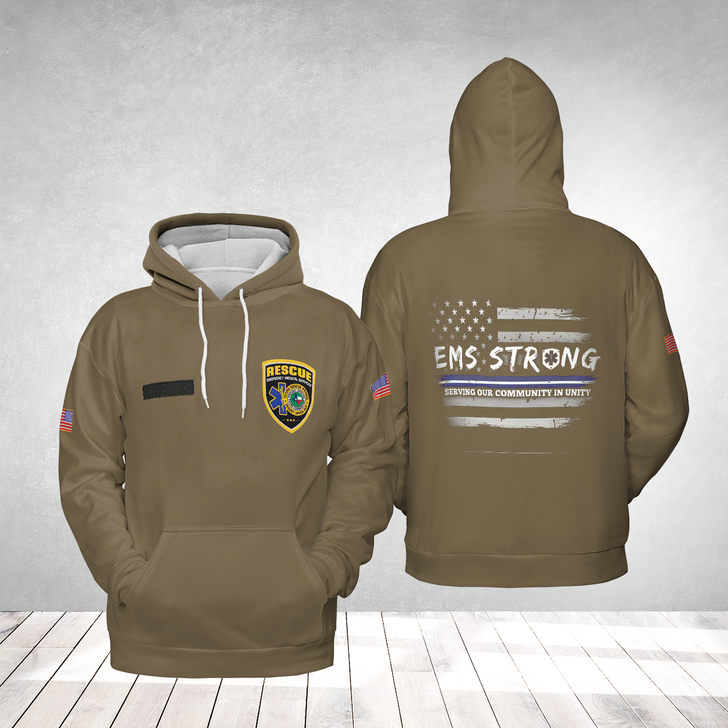 Custom Name Texas Rescue Patrol Hoodie 3D