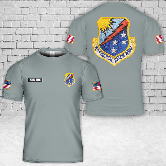 Custom Name USAF 67th Tactical Recon Wing Squadron Patch 3D T-Shirt