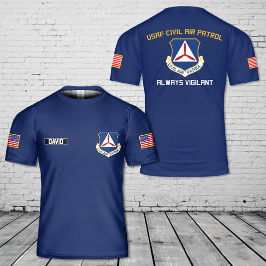 Custom Name USAF Civil Air Patrol 3D T-Shirt